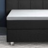 Topper Hoeslaken - Satijn - 180x220cm - Zwart - Primaviera Deluxe - Dekbed-Discounter.nl