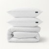 Dekbedovertrek Mousseline - Wit - Lits-Jumeaux (240x220 Cm) - Wit Microvezel - Effen - Zydante - Dekbed-Discounter.nl