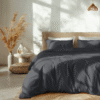 Sale: -42% | Dekbedovertrek Percale Katoen Uni Verkoelend - Antraciet - Eenpersoons (140x200 Cm) - Antraciet Percale Katoen Katoen - Effen - Dreamhouse - Dekbed-Discounter.nl