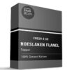 Topper Hoeslaken - Flanel Katoen - Antraciet - 90x200cm - Antraciet - Fresh And Co - Dekbed-Discounter.nl
