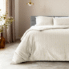 Dekbedovertrek Velvet Lining - Beige - Eenpersoons (140x200 Cm) - Microvezel - Effen - Sleeptime - Dekbed-Discounter.nl